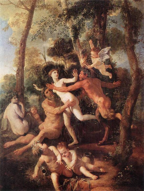 POUSSIN, Nicolas Pan and Syrinx fh oil painting image
